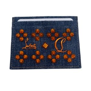 ❤️SOLD❤️Christian Louboutin Denim Card Holder